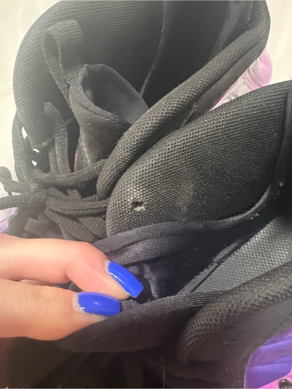Nike' Purple Camo Foamposite Sneakers - Picture 4 of 6